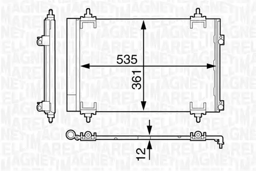 кондензатор, климатизация MAGNETI MARELLI 350203602000