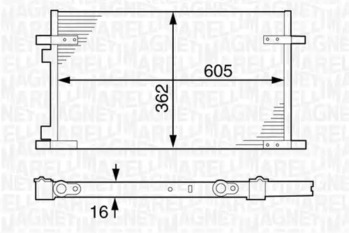 кондензатор, климатизация MAGNETI MARELLI 350203609000