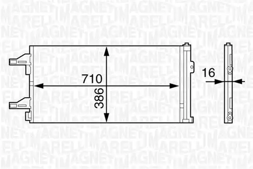 кондензатор, климатизация MAGNETI MARELLI 350203622000