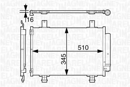 кондензатор, климатизация MAGNETI MARELLI 350203631000