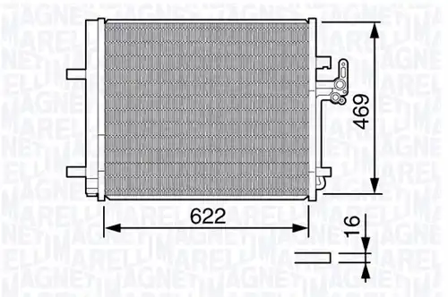 кондензатор, климатизация MAGNETI MARELLI 350203645000