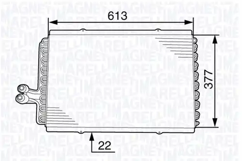 кондензатор, климатизация MAGNETI MARELLI 350203708000