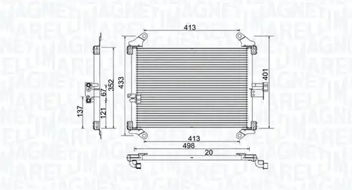 кондензатор, климатизация MAGNETI MARELLI 350203772000