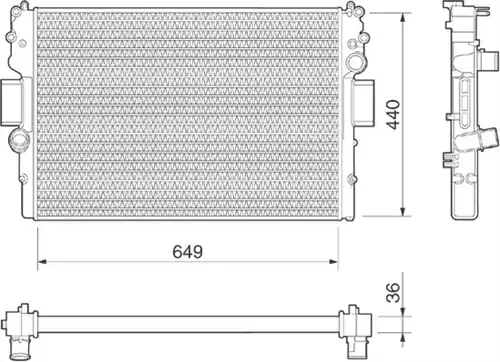 воден радиатор MAGNETI MARELLI 350213015000