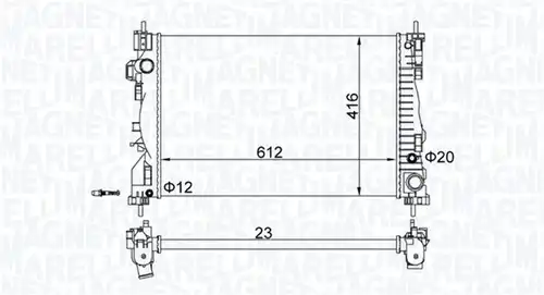 воден радиатор MAGNETI MARELLI 350213129700