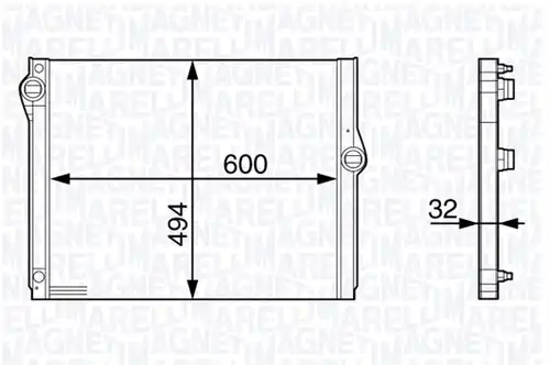 воден радиатор MAGNETI MARELLI 350213140400