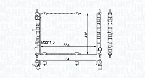 воден радиатор MAGNETI MARELLI 350213154300