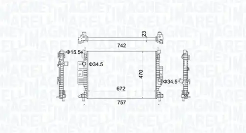 воден радиатор MAGNETI MARELLI 350213155300