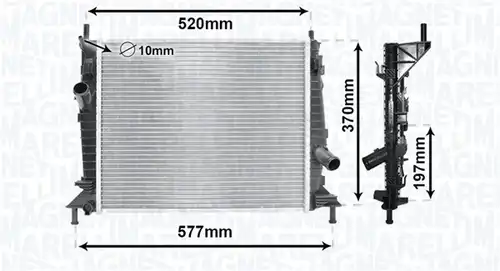 воден радиатор MAGNETI MARELLI 350213169900