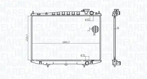 воден радиатор MAGNETI MARELLI 350213174500