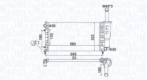 воден радиатор MAGNETI MARELLI 350213183600