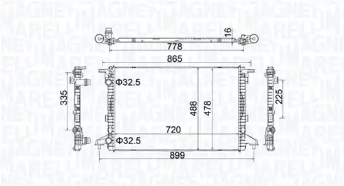 воден радиатор MAGNETI MARELLI 350213201900