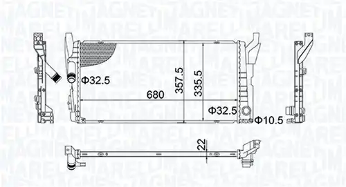 воден радиатор MAGNETI MARELLI 350213202900