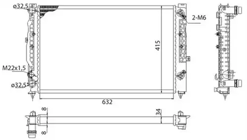 воден радиатор MAGNETI MARELLI 350213739003