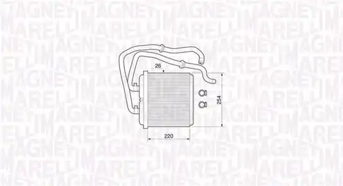 топлообменник, отопление на вътрешното пространство MAGNETI MARELLI 350218072000