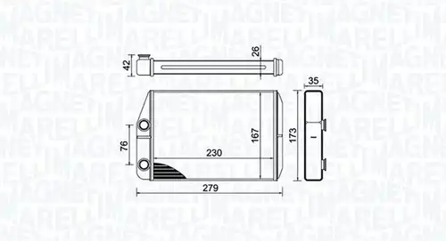 топлообменник, отопление на вътрешното пространство MAGNETI MARELLI 350218443000