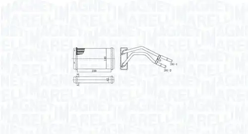 топлообменник, отопление на вътрешното пространство MAGNETI MARELLI 350218477000