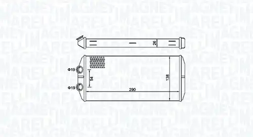 топлообменник, отопление на вътрешното пространство MAGNETI MARELLI 350218497000