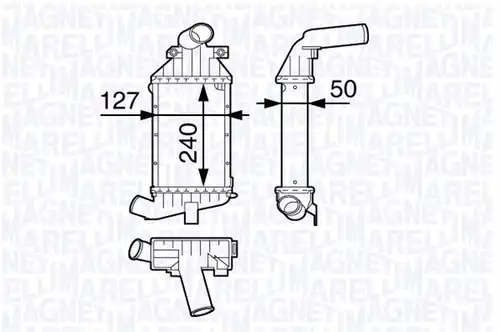 интеркулер (охладител за въздуха на турбината) MAGNETI MARELLI 351319202490