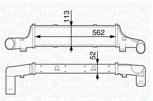 интеркулер (охладител за въздуха на турбината) MAGNETI MARELLI 351319202500