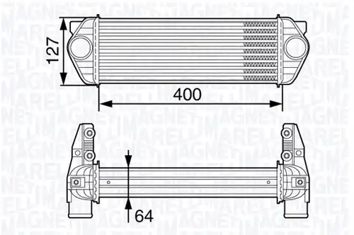 интеркулер (охладител за въздуха на турбината) MAGNETI MARELLI 351319202680