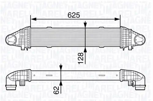 интеркулер (охладител за въздуха на турбината) MAGNETI MARELLI 351319203340