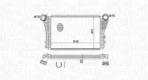 интеркулер (охладител за въздуха на турбината) MAGNETI MARELLI 351319204030