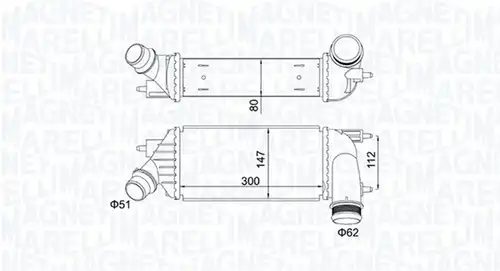 интеркулер (охладител за въздуха на турбината) MAGNETI MARELLI 351319204140