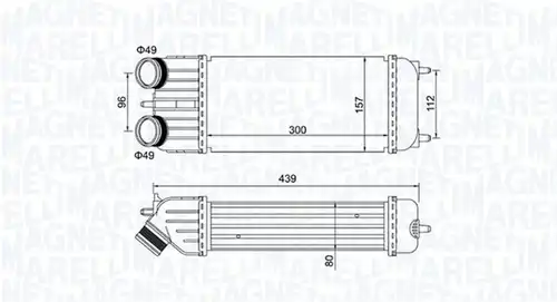 интеркулер (охладител за въздуха на турбината) MAGNETI MARELLI 351319204250