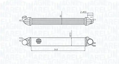 интеркулер (охладител за въздуха на турбината) MAGNETI MARELLI 351319204290