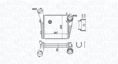 интеркулер (охладител за въздуха на турбината) MAGNETI MARELLI 351319204400