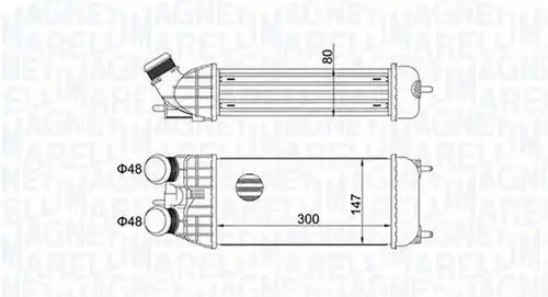 интеркулер (охладител за въздуха на турбината) MAGNETI MARELLI 351319204470