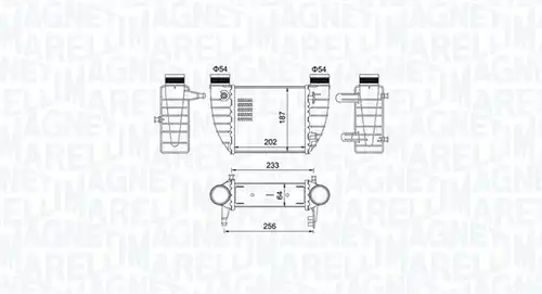 интеркулер (охладител за въздуха на турбината) MAGNETI MARELLI 351319204850