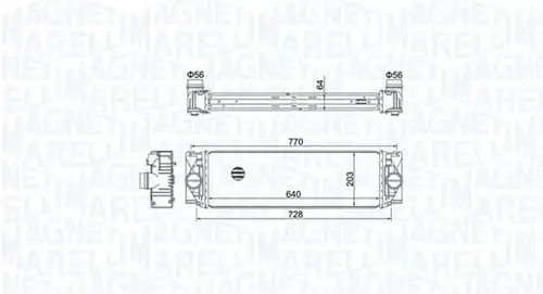 интеркулер (охладител за въздуха на турбината) MAGNETI MARELLI 351319205050