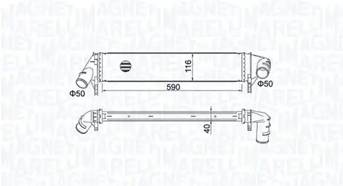 интеркулер (охладител за въздуха на турбината) MAGNETI MARELLI 351319205260