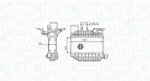 интеркулер (охладител за въздуха на турбината) MAGNETI MARELLI 351319205310