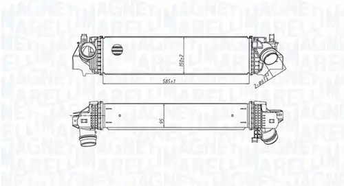 интеркулер (охладител за въздуха на турбината) MAGNETI MARELLI 351319205560