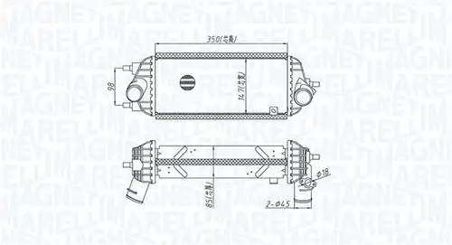 интеркулер (охладител за въздуха на турбината) MAGNETI MARELLI 351319205720