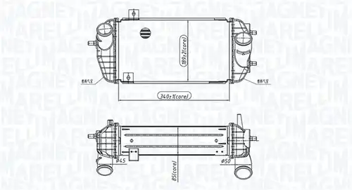 интеркулер (охладител за въздуха на турбината) MAGNETI MARELLI 351319205770