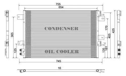 кондензатор, климатизация MAGNETI MARELLI 359003220390