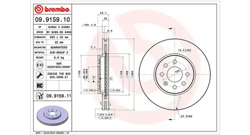 спирачен диск MAGNETI MARELLI 360406008400