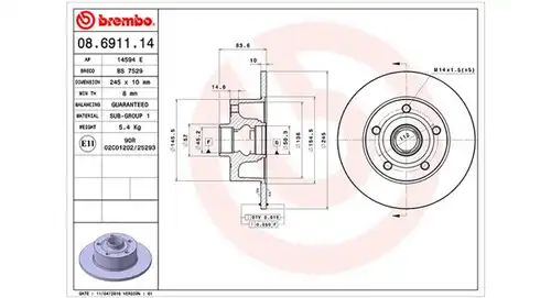 спирачен диск MAGNETI MARELLI 360406012700