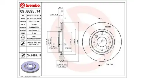 спирачен диск MAGNETI MARELLI 360406018700