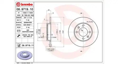 спирачен диск MAGNETI MARELLI 360406019100