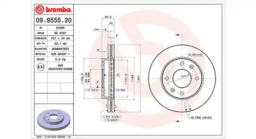 спирачен диск MAGNETI MARELLI 360406019700