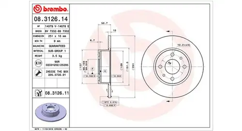 спирачен диск MAGNETI MARELLI 360406021000