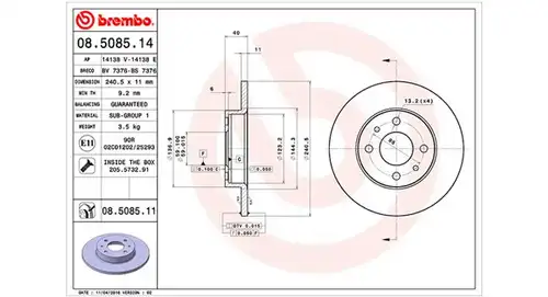 спирачен диск MAGNETI MARELLI 360406021600