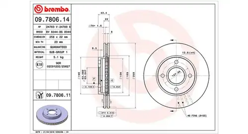 спирачен диск MAGNETI MARELLI 360406026000