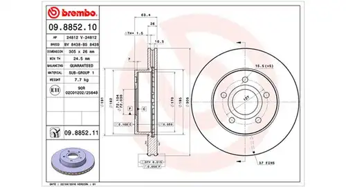 спирачен диск MAGNETI MARELLI 360406029900