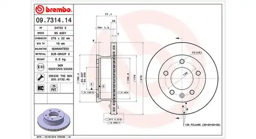 спирачен диск MAGNETI MARELLI 360406032400